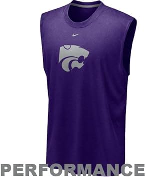 Amazon Co Jp ナイキ カンザス州立大学ワイルドキャッツ パープルレジェンドロゴ パフォーマンス ノースリーブ Tシャツ ミディアム スポーツ アウトドア