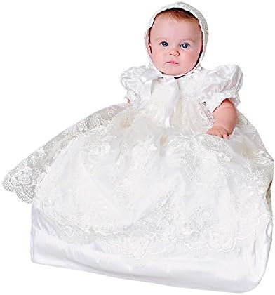 Chloe Christening or Baptism Gown for Girls, Made in USA