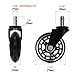 Panda Co. Office Chair Wheels - Pack of 5 - Universal Fit Rollerblade Style 3 Inch Casters, Heavy Duty, Quiet and Safe for All Floors Including Hardwood, Replacement for Chair Mat
