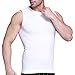 Jiao Miao Mens Slimming Waist Body Shaper Vest Shirt,T390White-L