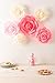 3D Large Paper Flower Decorations For Wall (Pink,Ivory,Bright Pink,6Pcs) Handcraft Flowers For Birthday Wedding Flowers Backdrop Nursery Wall Decor Baby Showers Bridal Shower Party Flowers Decor