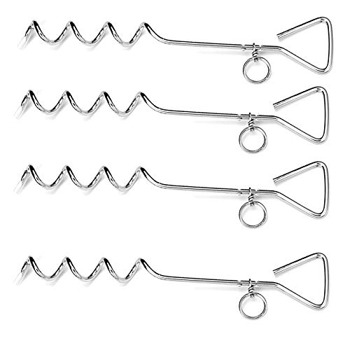 EWONICE Set of 4 Trampoline Anchor Kit, Trampoline Accessories Includes Tie Downs with Ground Stakes