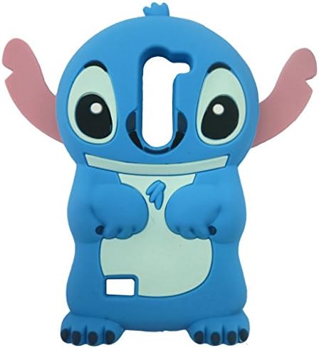 LG Sunse Stitch Case,MODEFAN Stitch Silicon Case for LG Leon LTE C40/LG Sunset L33L/LG Tribute 2 LS665/LG Power L22C/LG Destiny (LG L21G)/LG Risio H343/LG Leon H345/LG Leon H340N (Blue Stitch)