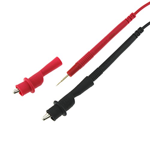 huanban072 1 Pair Probe Gold Plated Probe Test Leads Probe Cable for Multimeter Needle Tip + Alligator Pliers