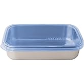 U Konserve Stainless Steel Rectangle Food Storage Bento Box Container, Leak Proof Silicone Lid Dishwasher Safe - Plastic Free, (25oz Cosmice Blue)