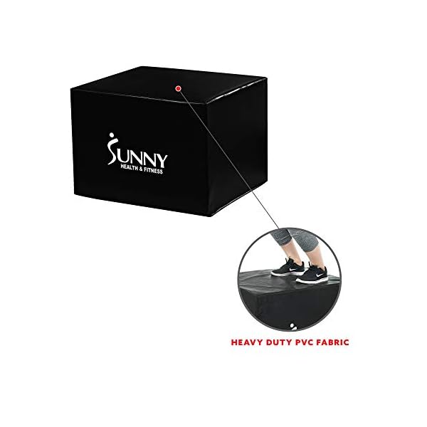 Sunny Health & Fitness Foam Plyo Box with Adjustable Heights and High Weight Capacity - Image 4