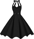 Bbonlinedress 1950s Halter Vintage Retro Rockabilly Gown Cocktail Party Dress