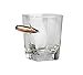 Barbuzzo Last Man Standing - Bullet Whiskey Glass - Durable Hand Blown Glass - Hand Sculpted with a Faux 50 Caliber Bullet - Great Man Gift and Addition to the Man Cave - Holds 10 Ounces