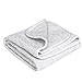TILLYOU Breathable Quilted Cotton Baby Blanket for All Seasons, Lightweight Warm Toddler Bed Crib Blanket, Super Soft Daycare Nap/Nursery Sleeping Blanket, Heather Gray 39”x39”