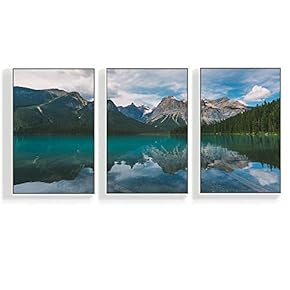 Canvas Wall Art for Living Room, Bedroom Mountain Framed Canvas Prints for Home Decoration Ready to Hang - 16"x24"x3 Panels