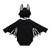 BELS Baby Girl Boy Halloween Clothes Black Bat Costume Cloak Romper with Hat Outfit (Z-Black, 70/0-6M)