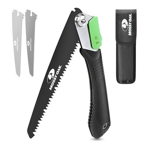 Mossy Oak Pruning Saw, 3 in 1 Multifunctional Folding Saw for Pruning, Gardening, Cutting Wood, Pipes, PVC, Non-Ferrous Metal, Camping Use