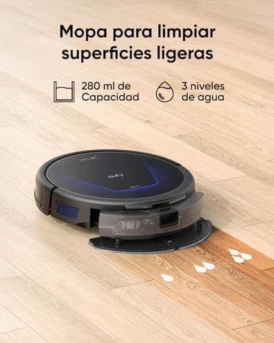 G50 Hybrid Robot Aspirador con Potente Succión de 4.000 Pa, Navegación Dinámica, Cepillo Desenredante Pro, Cepillo de Rodillos, Mopa para Limpieza Ligera, Pelos de Mascotas, Pisos Duros, Moqueta