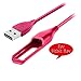 KingAcc Fitbit Flex Charger, Replacement USB Charging Cable Cord Charger Cradle Dock Adapter for Fitbit Flex, Fitbit Flex 1, Fitness Wristband Smart Watch (0.66Foot, 2-Pack, Rose)