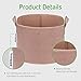 VIVOSUN 5-Pack 3 Gallons Grow Bags Heavy Duty Thickened Nonwoven Fabric Pots with Strap Handles Tan