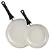 Cook N Home 8 and 9.5-Inch Nonstick Ceramic Coating Saute Fry Pan Set, Green