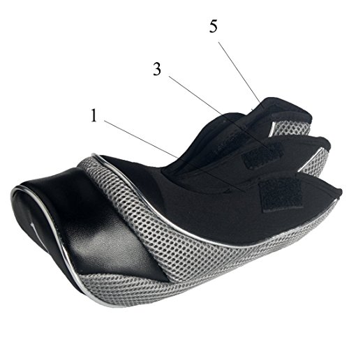 image for Andux Golf Driver Wood Head Covers for 460cc Driver with Hook & Loop S