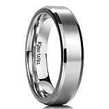 King Will BASIC 5MM Titanium Ring Brushed Matte Comfort Fit Flat Stainless Steel Wedding Band For Men Women