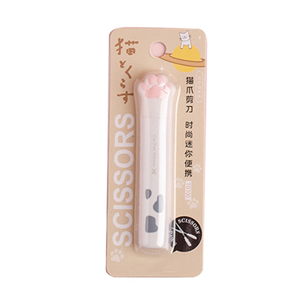 kdjsic Multi-purpose Mini Scissors Portable Functional Scissors Sewing Scissors Lovely Cats Paws Design for Art Crafts Projects
