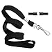 MIFFLIN-USA Flat Breakaway Safety Lanyard for ID Badges (Black, 36 Inch, 100 Pack), Soft Woven Neck Line