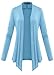 Womens Open Front Drape Hem Lightweight Cardigan 2X-Large Light Blue