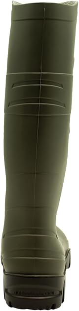 Dunlop Dane Unisex Knee High Wellington Boots Green Black PVC Work Wellies view 6