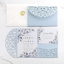Wedding Invitations with Envelopes and RSVP