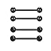 FECTAS Nipple Piercing Jewelry 14G Nipple Rings Stainless Steel Nipple Jewelry Straight Barbells Body Piercing Jewelry for Women Men Black