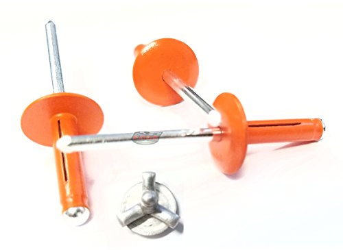 Racer's Speed Shop Orange Large Head Exploding Pop Rivets 3/16" Exploder 50 Pack