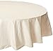 Carnation Home Fashions Vinyl Tablecloth with Polyester Flannel Backing, 70-Inch Round, Ivory