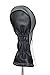 Majek Retro Golf Headcover Gray Black and White Vintage Leather Style 1 Driver Head Cover Fits 460cc Drivers