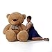 6 Foot Life-Size Teddy Bear Amber Brown Color Huge Stuffed Animal Teddybear Shaggy Cuddles (Original)