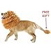 WAPIKE Lion Dog Mane, Turn Your Dog Into A Strong Lion, Big Pet Dog Lion Mane Wig, Tail, Festive Party Gorgeous Costume (Light Brown)