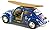 Set of 4: 5" Classic Volkswagen Beetle with Decal and Surfboard 1:32 Scale (Black/Blue/Red/Yellow)