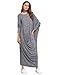 Verdusa Women's Long Sleeve Knit Asymmetric Oversized Casual Shift Long Maxi Dress A#Grey L