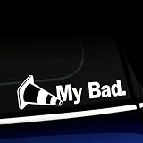 My Bad Autocross Decal White
