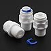 Equal PT 1/4 (12mm / 6.5mm) Straight Push Fit Tube Union Connect Fittings + 5 Lock Clips RO Reverse Osmosis Pack of 5