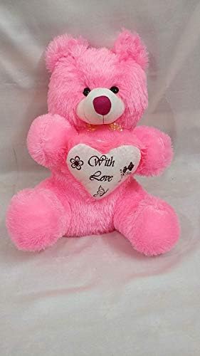 Zany Veu Stuffed Spongy Lovable/Huggable Teddy Bear with Neck Bow