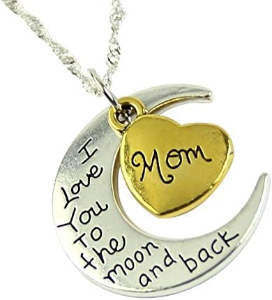 Fashion Charms Necklace Pendants I Love You To The Moon And Back Jewelry Christmas Birthday Valentines Day Gift for mom