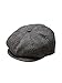 Born to Love Scally Cap Boy's Vintage Ring Bearer Pageboy Flat Ivy Newsboy Wedding Tweed Child Golf Cap Hat Black and Gray XL 5 to 7T 56CM