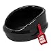 IRIS USA Large Cat Litter Box with Scoop, Open Top High Sided Kitty Litter Pan with Scatter Shield, Black