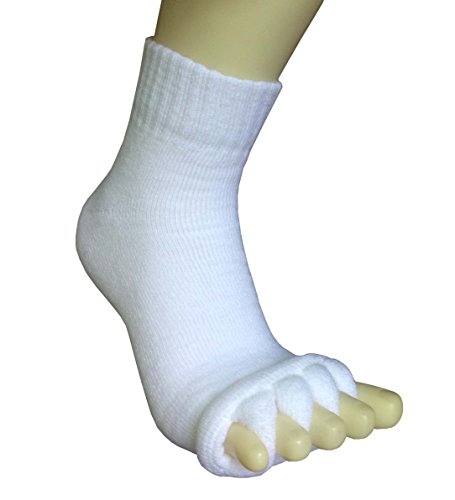 Toe Separator Women Foot Alignment Socks Yoga GYM Massage Toeless Relieve Pain 3 Pack