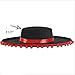 Black and Red Matador Spanish Bull Fighting Costume Hat