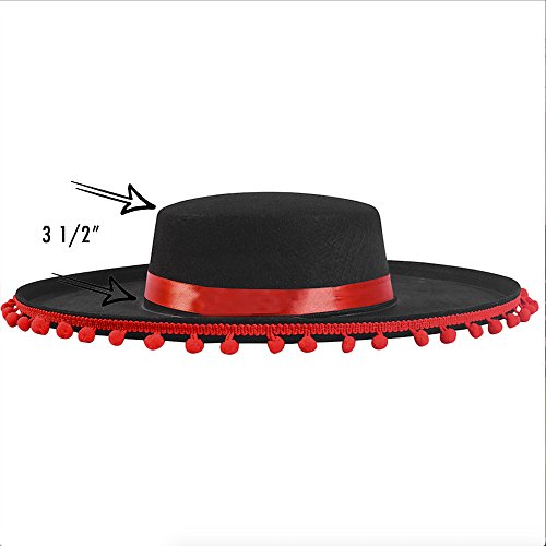 Spanish Costume Hat Bull Fighting Matador Dress Up Hats Funny Party Hats