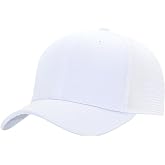 KFQHBQ Mesh Snapback Hat, Mens Trucker Hats, Adjustable Blank Structured Baseball Caps, Ball Cap, Medium &amp; XX-Large
