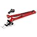 GB-Tech Upgraded Professional Adjustable Desktop Microphones Boom Arm Suspension Mic Scissor Arm Stand Holder for Blue Yeti Snowball Microphone and Blue Yeti Nano(Red)