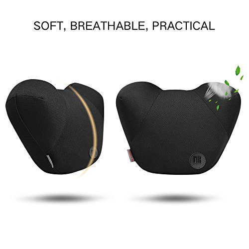 QBUC Car Neck Pillow,Memory Foam Support Head Neck Driving for Car Seat Headrest