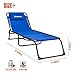 KingCamp 3 Positions Camping Cot Patio Foldable Chaise Lounge Chair Bed(Blue).
