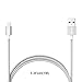 Lizone® 3.3ft USB Cable with Lightning Connector [Apple MFi Certified] for iPhone 6s 6s Plus 6 6 Plus 5s 5c 5, iPad Pro Mini Air iPad5, iPod and More (Nylon Braided-Silver)