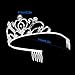 Ondder Tiara for Women Girls Silver Crystal Tiara Crown Headband Princess Tiara Elegant Crown with combs for Women Girls Bridal Wedding Prom Birthday Party